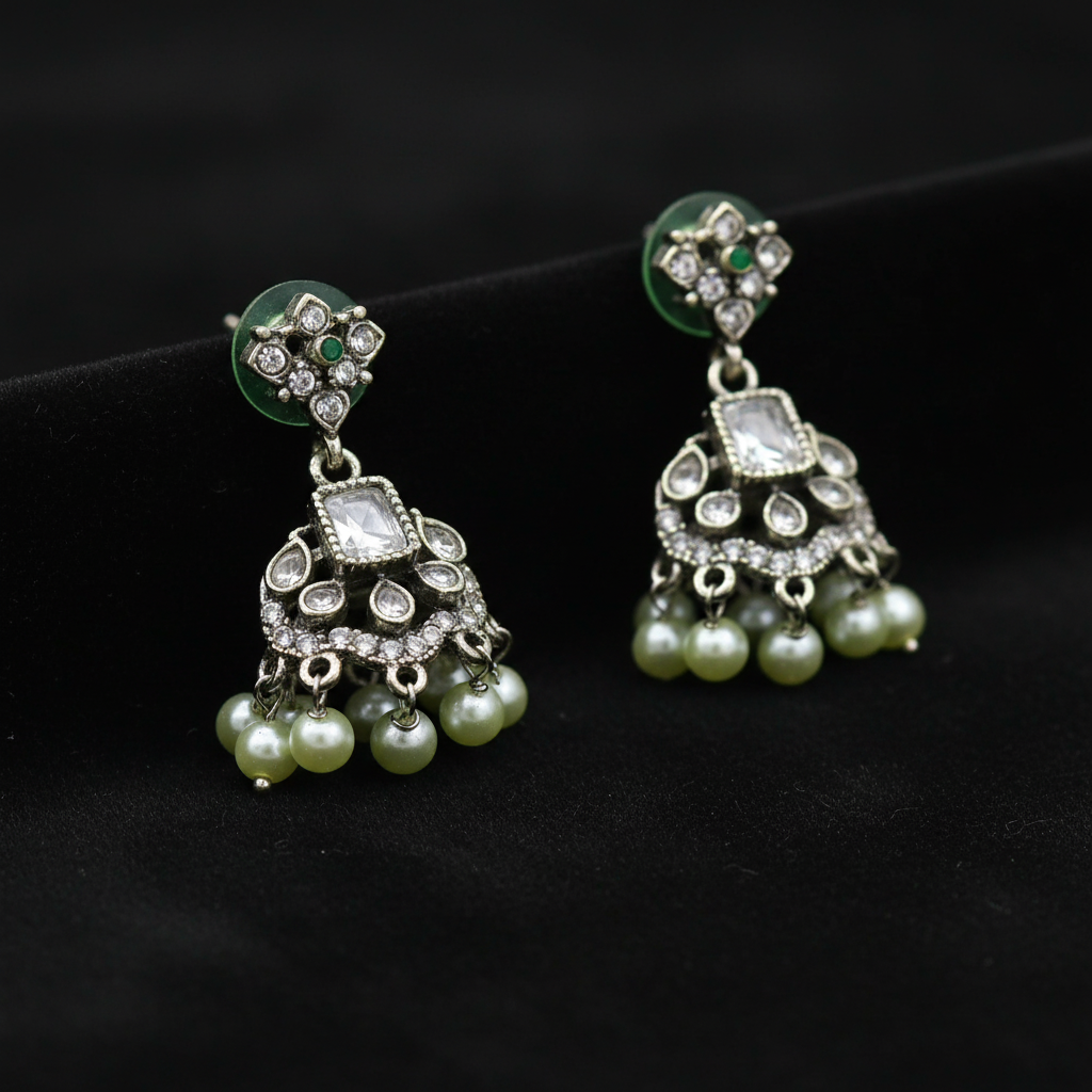 Elegant Turquoise Pearl Drop Earrings
