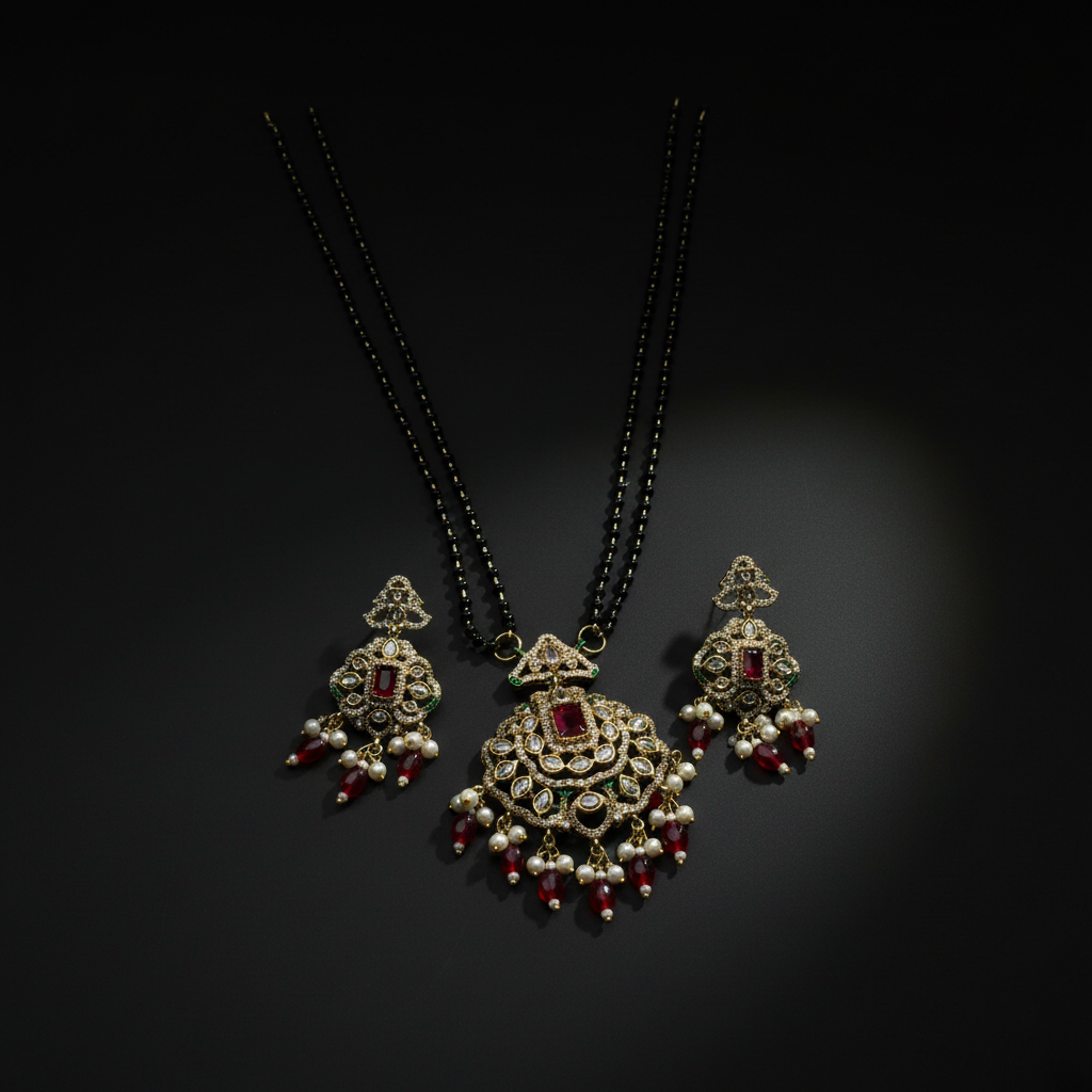 Traditional Temple Design Necklace for Women – Antique Gold Plated Ethnic Jewelry Set Style Necklace for Wedding, Festive & Cultural Wear