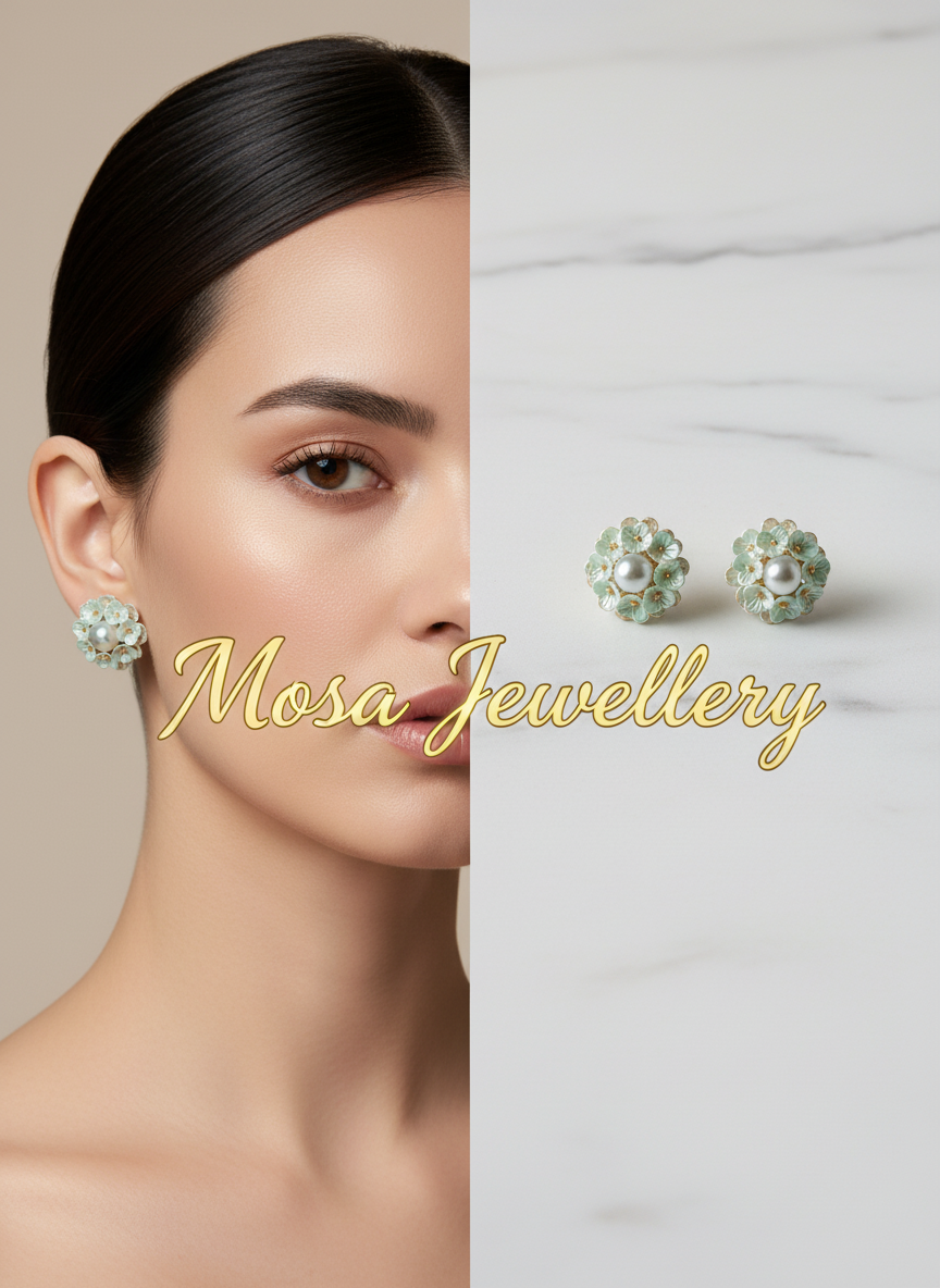 Elegant Pearl Flower Drop Earrings – Designer Fashion Jewelry for Women