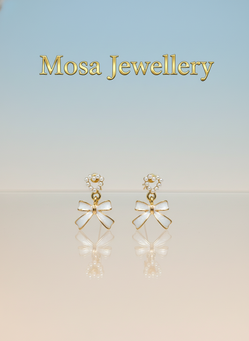 Elegant Green Floral Crystal Stud Earrings