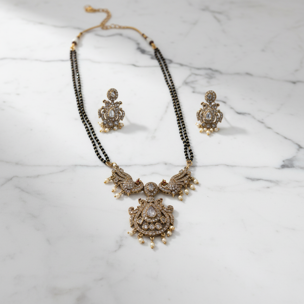 Royal Emerald Style Necklace for Women – Designer Gold Plated Statement Jewelry with Green Stone Look for Wedding & Festive Wear