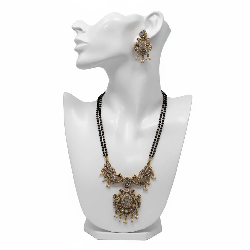 Royal Emerald Style Necklace for Women – Designer Gold Plated Statement Jewelry with Green Stone Look for Wedding & Festive Wear