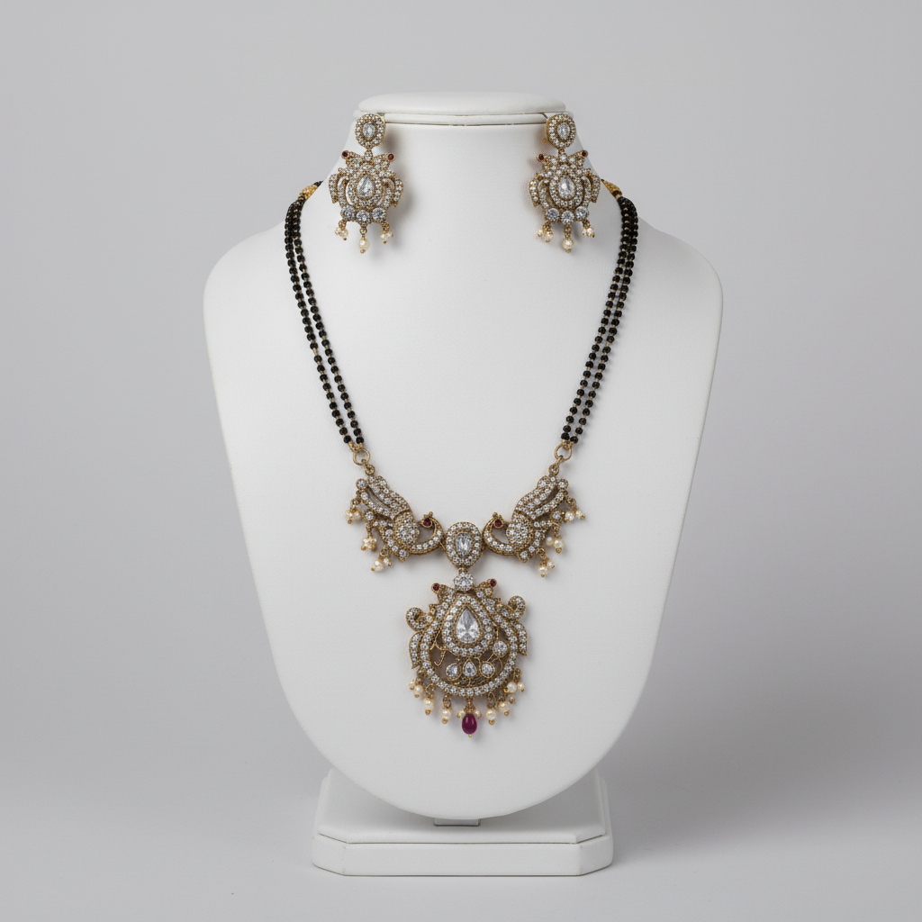 Royal Emerald Style Necklace for Women – Designer Gold Plated Statement Jewelry with Green Stone Look for Wedding & Festive Wear