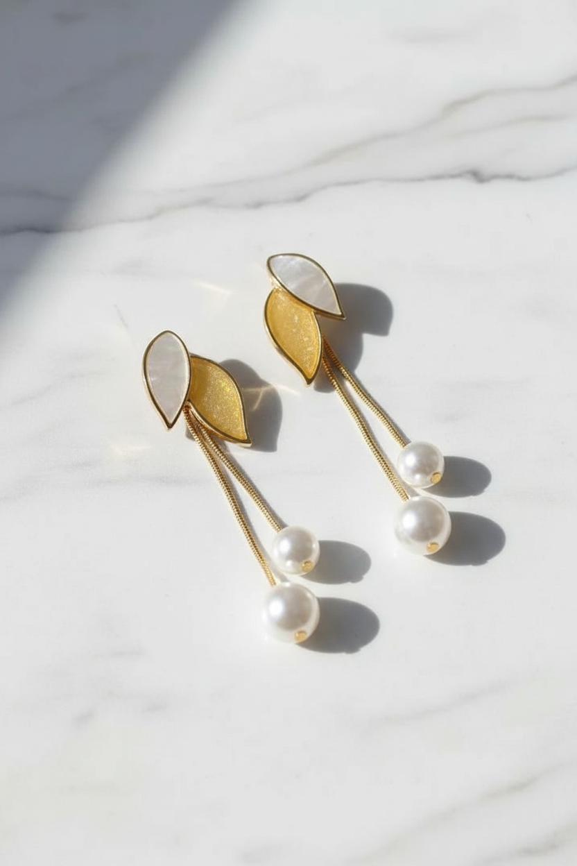 Geometric Dangle Earrings for Women – Modern Silver Tone Fashion Jewelry for Office & Party Wear