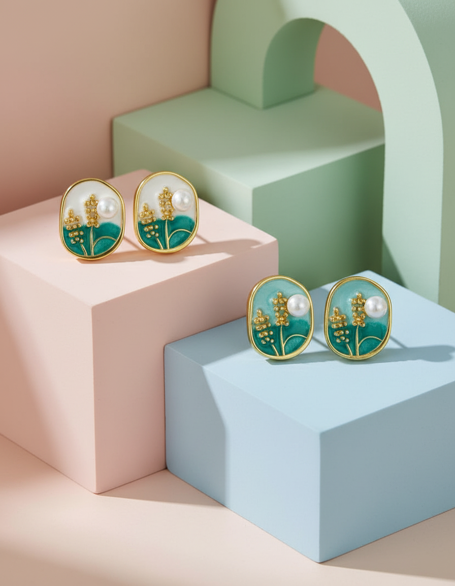 Luxury Crystal Stud Earrings for Women – Premium Sparkling Stone Fashion Jewelry for Party Wear & Evening Look