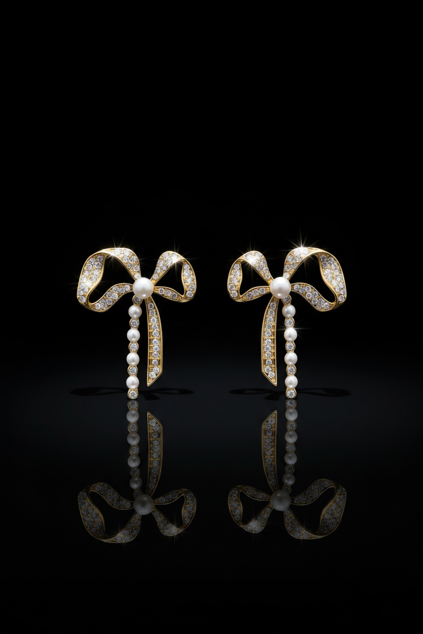 Pearl Floral Drop Earrings for Women – Elegant Designer Fashion Jewelry for Party, Wedding & Daily Wear