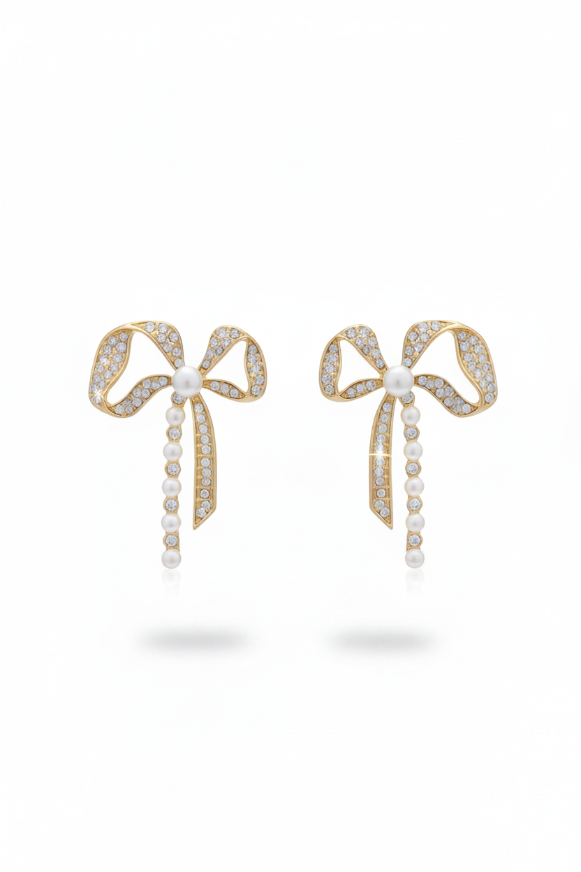 Pearl Floral Drop Earrings for Women – Elegant Designer Fashion Jewelry for Party, Wedding & Daily Wear