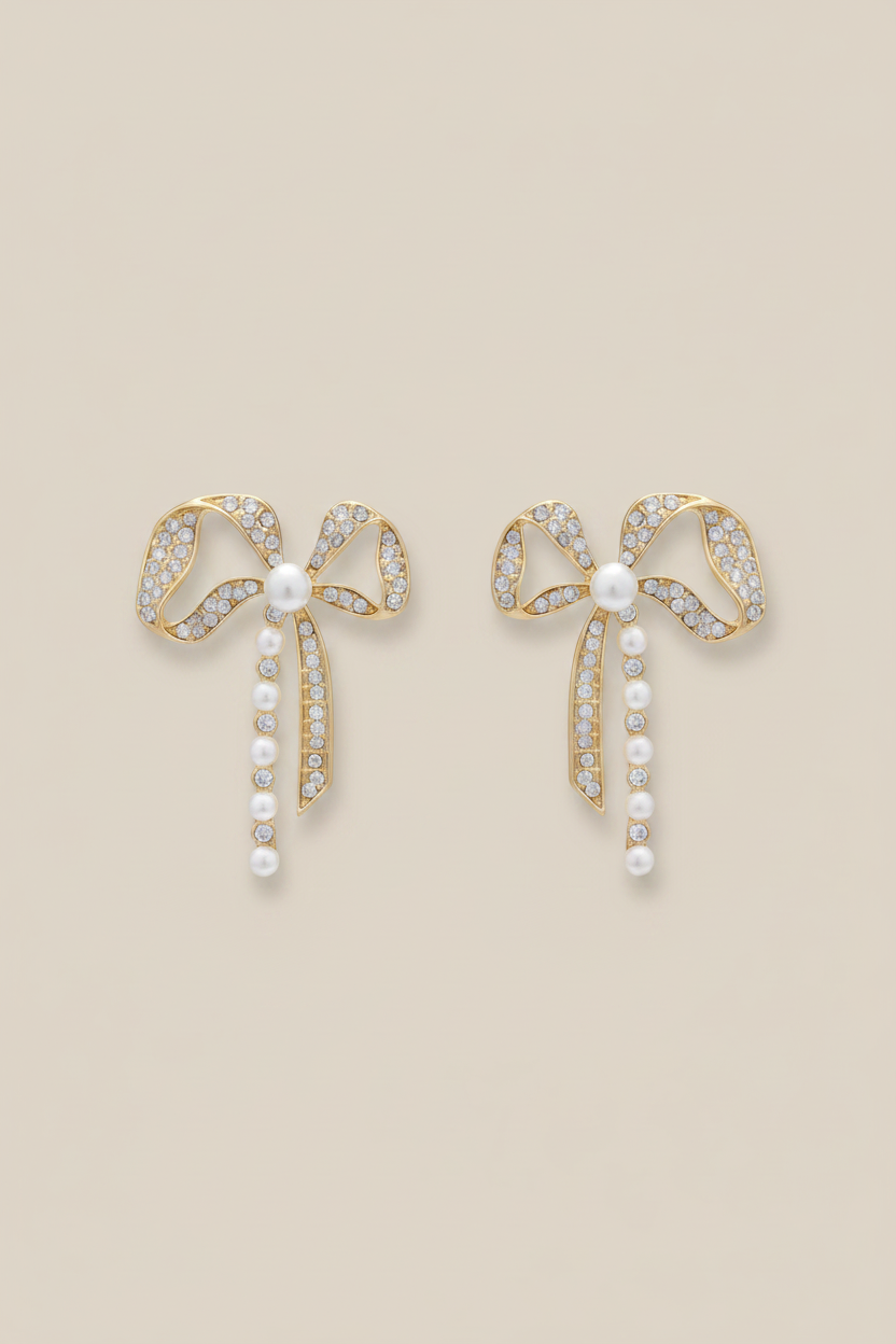 Pearl Floral Drop Earrings for Women – Elegant Designer Fashion Jewelry for Party, Wedding & Daily Wear