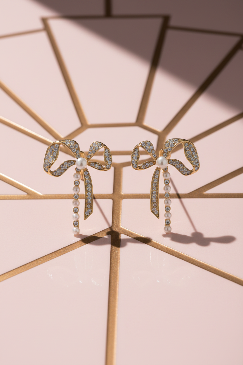 Pearl Floral Drop Earrings for Women – Elegant Designer Fashion Jewelry for Party, Wedding & Daily Wear