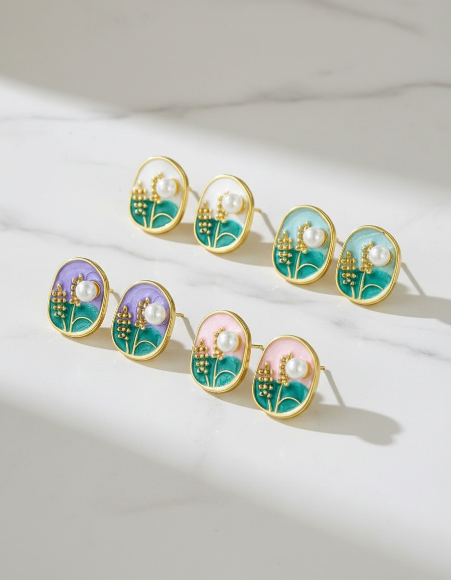 Luxury Crystal Stud Earrings for Women – Premium Sparkling Stone Fashion Jewelry for Party Wear & Evening Look